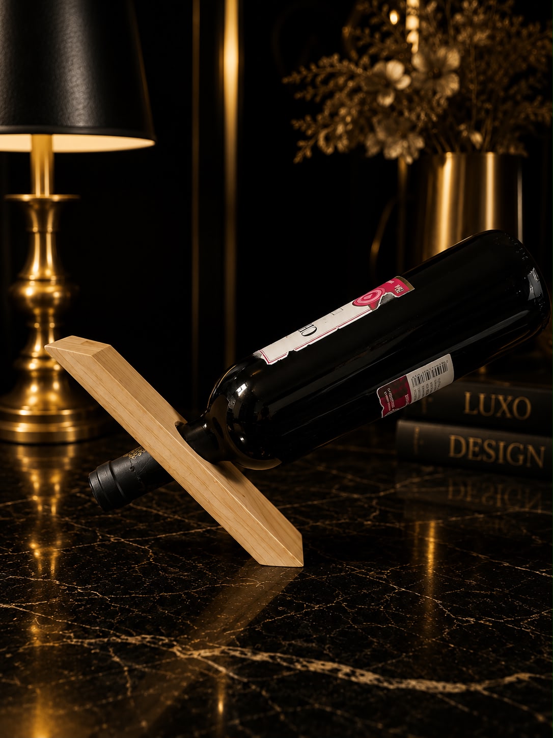 🍷 Wooden antigravity support